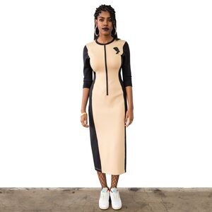REEBOK CLASSIC x MELODY EHSANI / M / Midi Bodycon Dress / Streetwear / Zipper